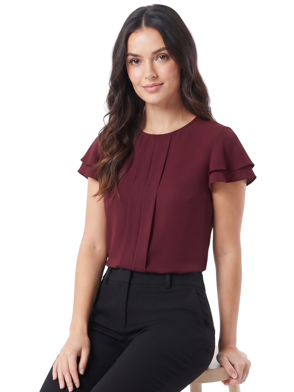 Burgundy Pleat
