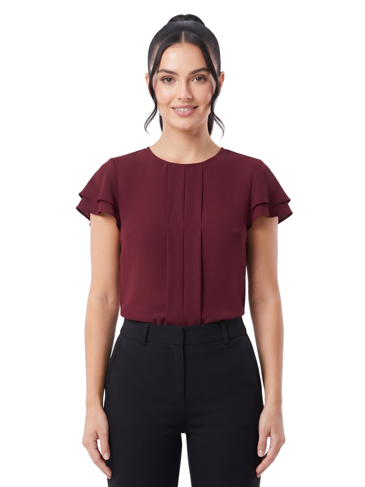 Burgundy Pleat