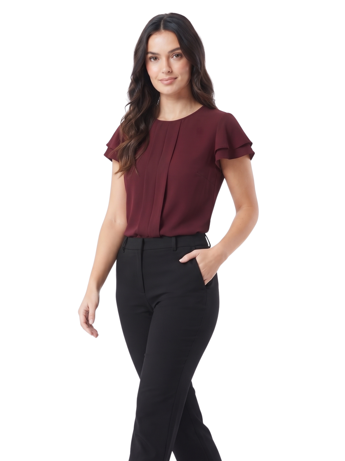Burgundy Pleat