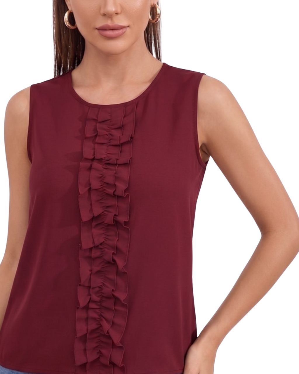 Azure pleat maroon
